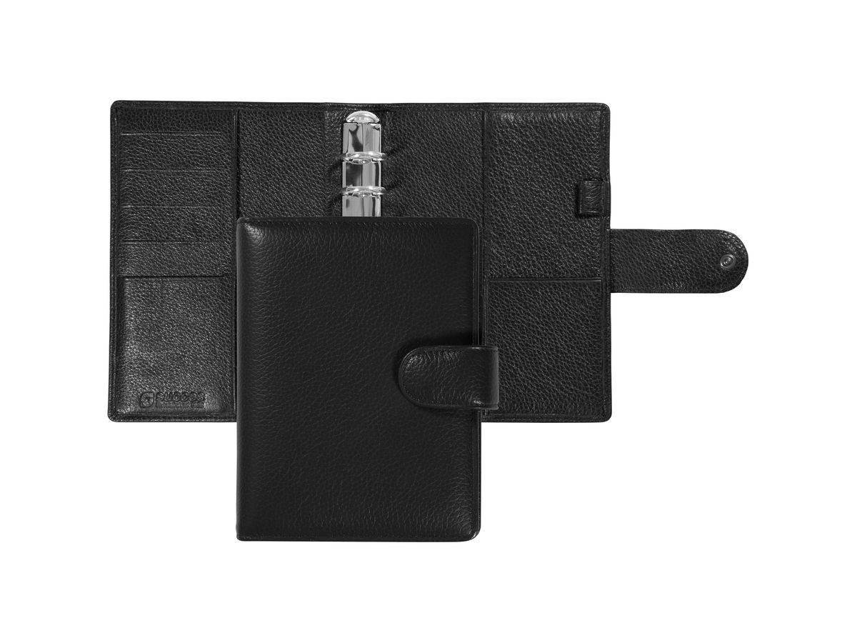 SUCCES Agenda Senior Ringbuch Cadiz 84536502U Leder schwarz 13x17.8cm (8717481150279)