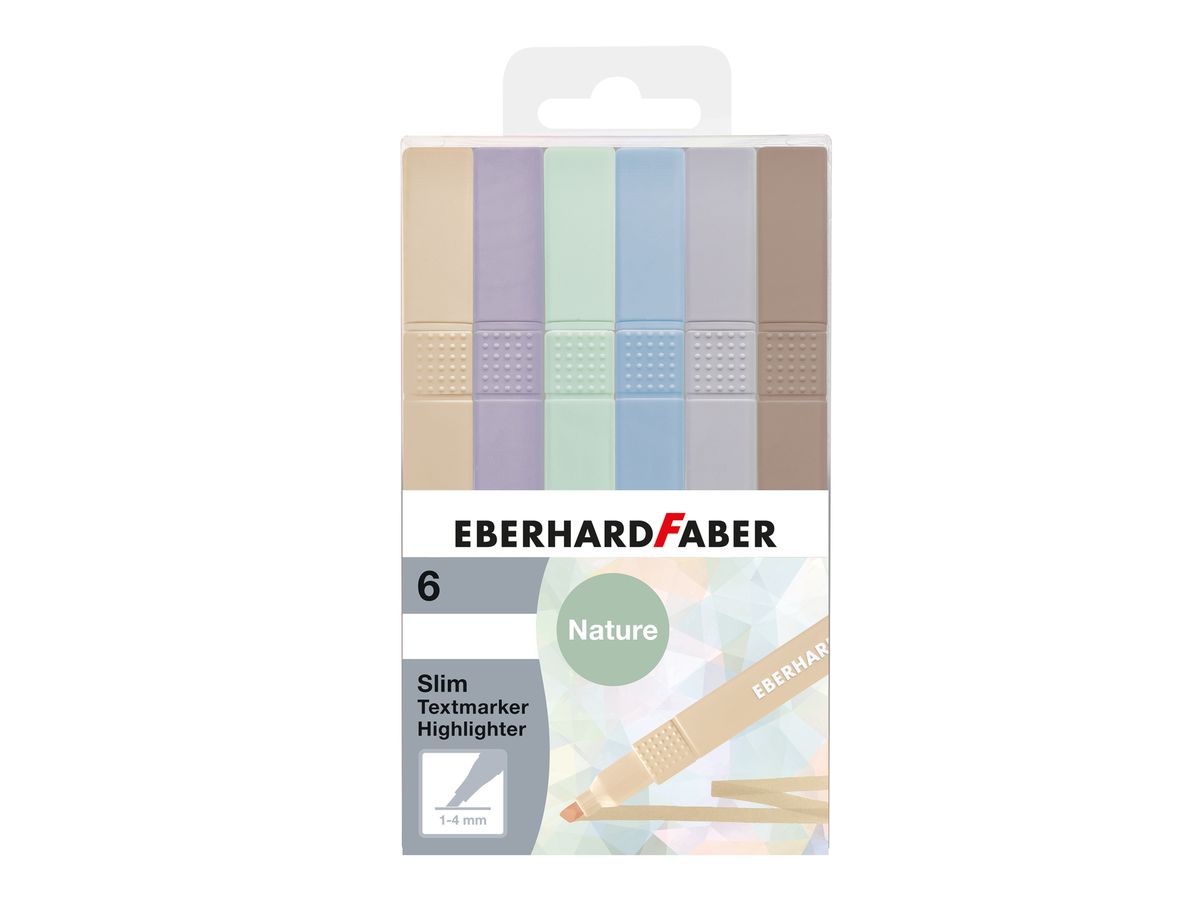 EBERHARD FABER Textmarker Slim 551505 natural shades 6 Stück (4087205515054)