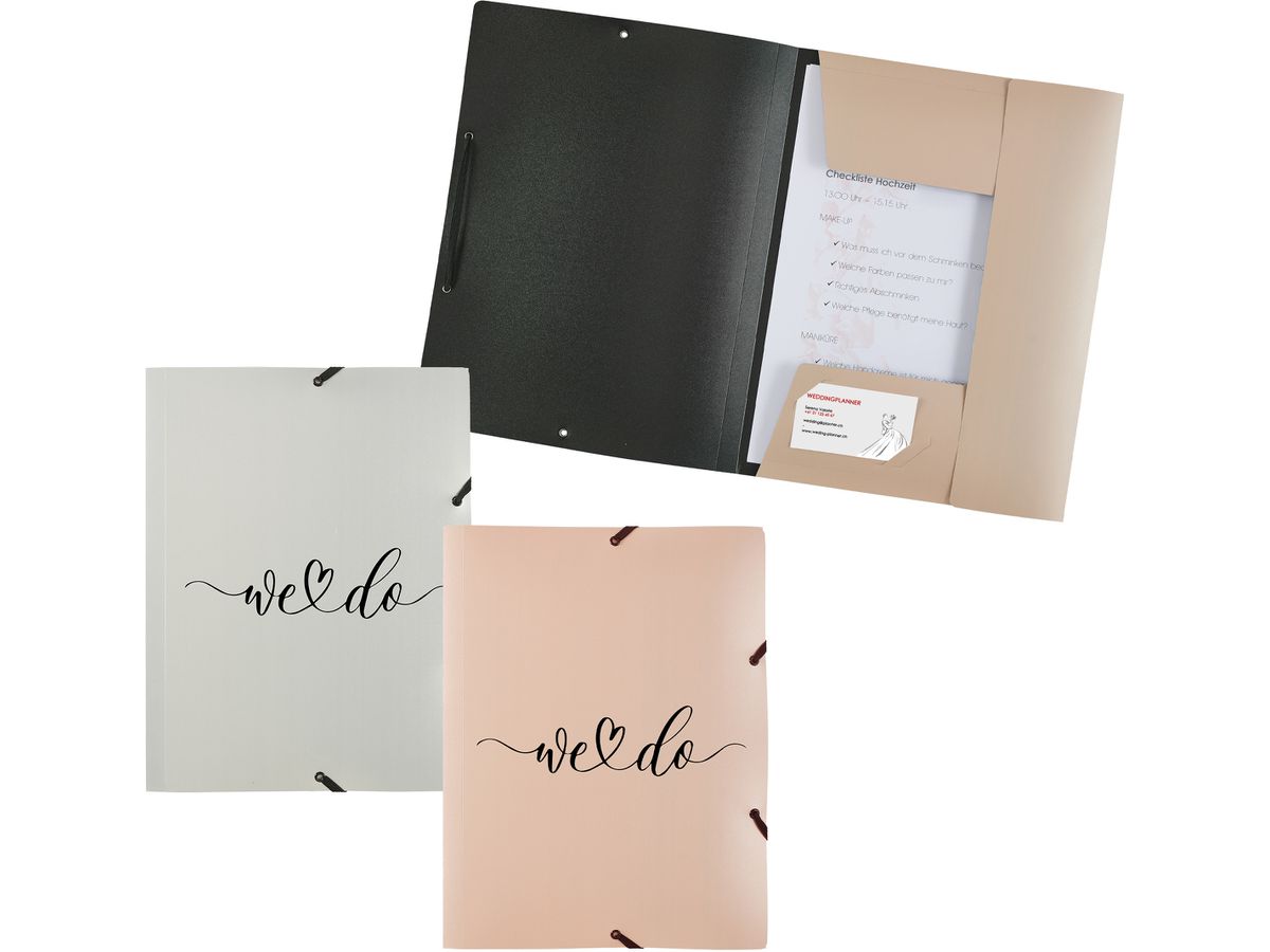 KOLMA Cartella elastico Wedding A4 11.178.08 opak oro rosa,we do (7611967113837)