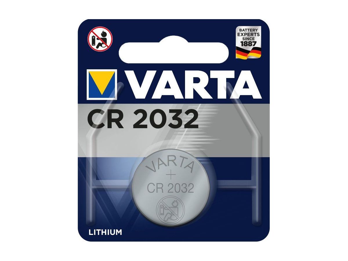 VARTA Knopfbatterie CR2032,3V 6032101401 230 mAh 1 Stück (4008496276882)