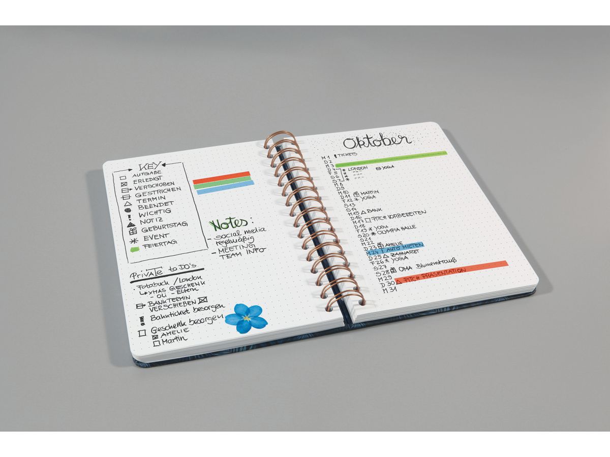 JOLIE Carnet A5 JN606 Violet Marble, dots, 120 p. (4004360812255)