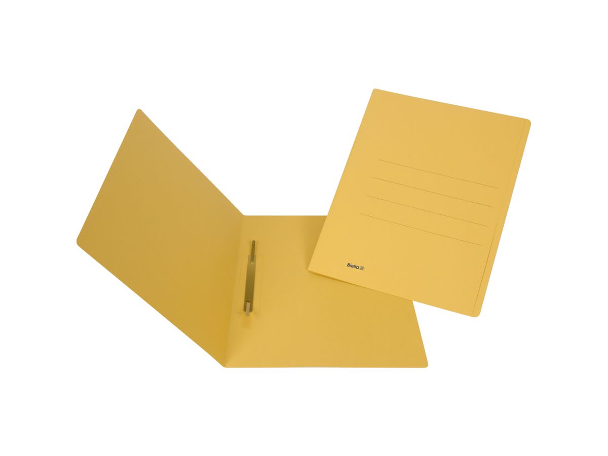 BIELLA Einlagemappe m. Heftzunge A4 25040320U gelb 240g/m2 50 Stück (7611365216895)
