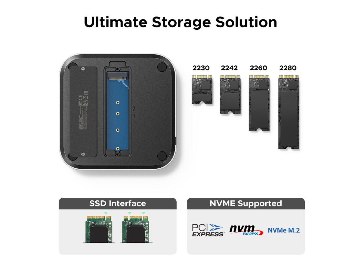 UGREEN Docking Station 11-in-1 65487 USB C, USB A, Space Gray (6941876264872)