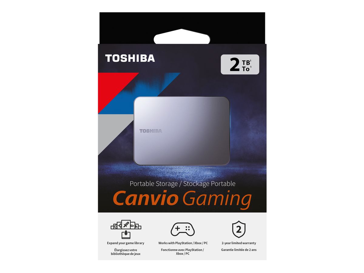 TOSHIBA HDD CANVIO Gaming 2TB HDTX220EK3AA USB 3.2 2.5 inch dark grey (4260557513309)