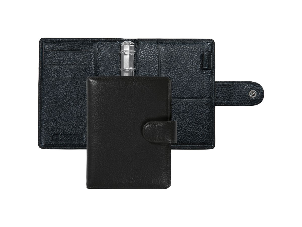 SUCCES Agenda Mini Ringbuch Cadiz 84136502U Leder schwarz 9.5x12.5cm (8717481150170)