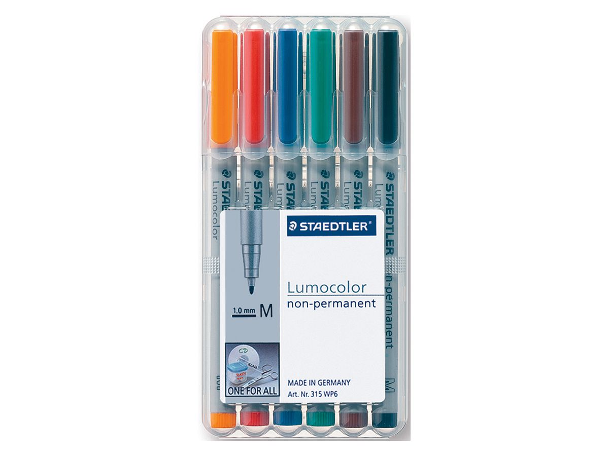 STAEDTLER Lumocolor non-perm. M 315-WP6 6 Farben ass. (4007817309308)