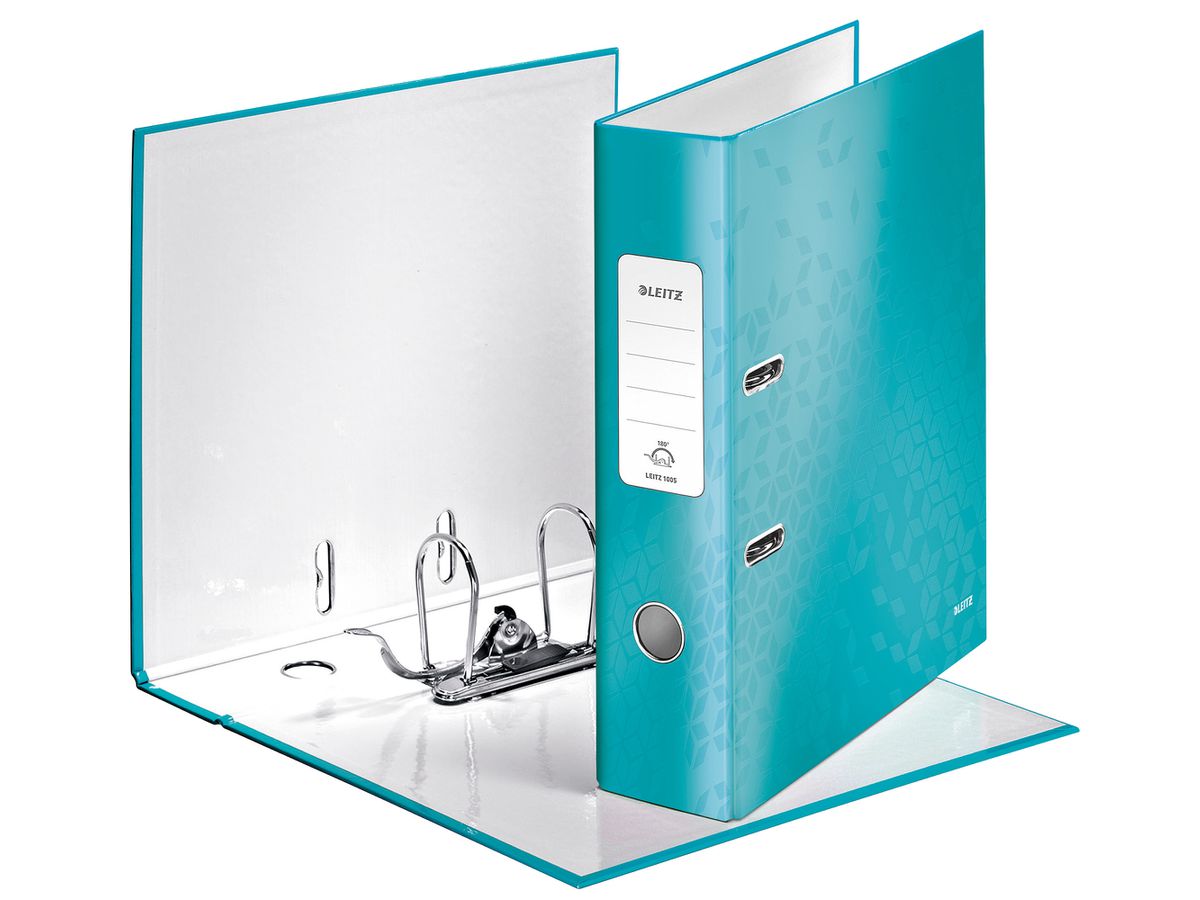 LEITZ Ordner WOW 180° 8cm 10050051 eisblau A4 (4002432104031)