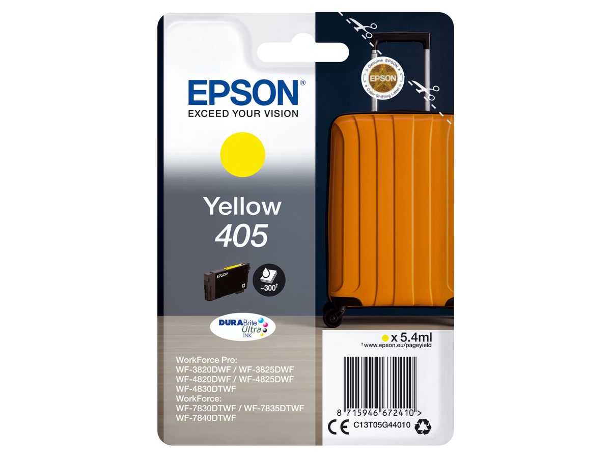 EPSON Cart. d'inchiostro 405 yellow T05G44010 WF-7830DTWF 300 pagine (8715946672410)