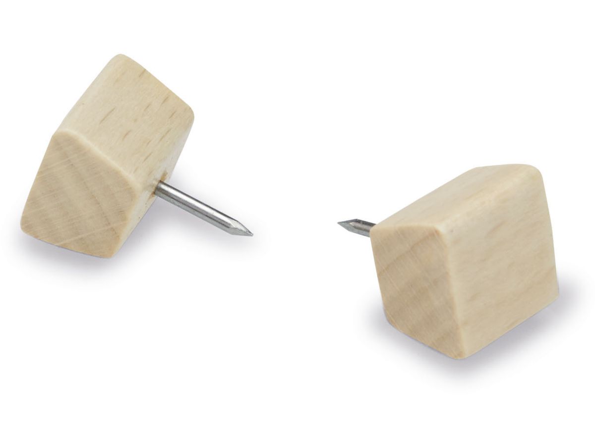 MAGNETOPLAN Design Pinwand-Nadeln 25 Stück 111165549 Wood Series, Birke 18x13x13mm (4013695065908)