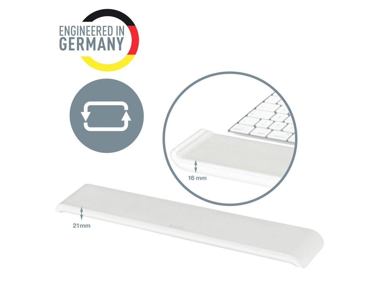 LEITZ Handgelenkauflage Cosy 6524-00-85 Verstellbar grau 1 Stück (4002432129386)