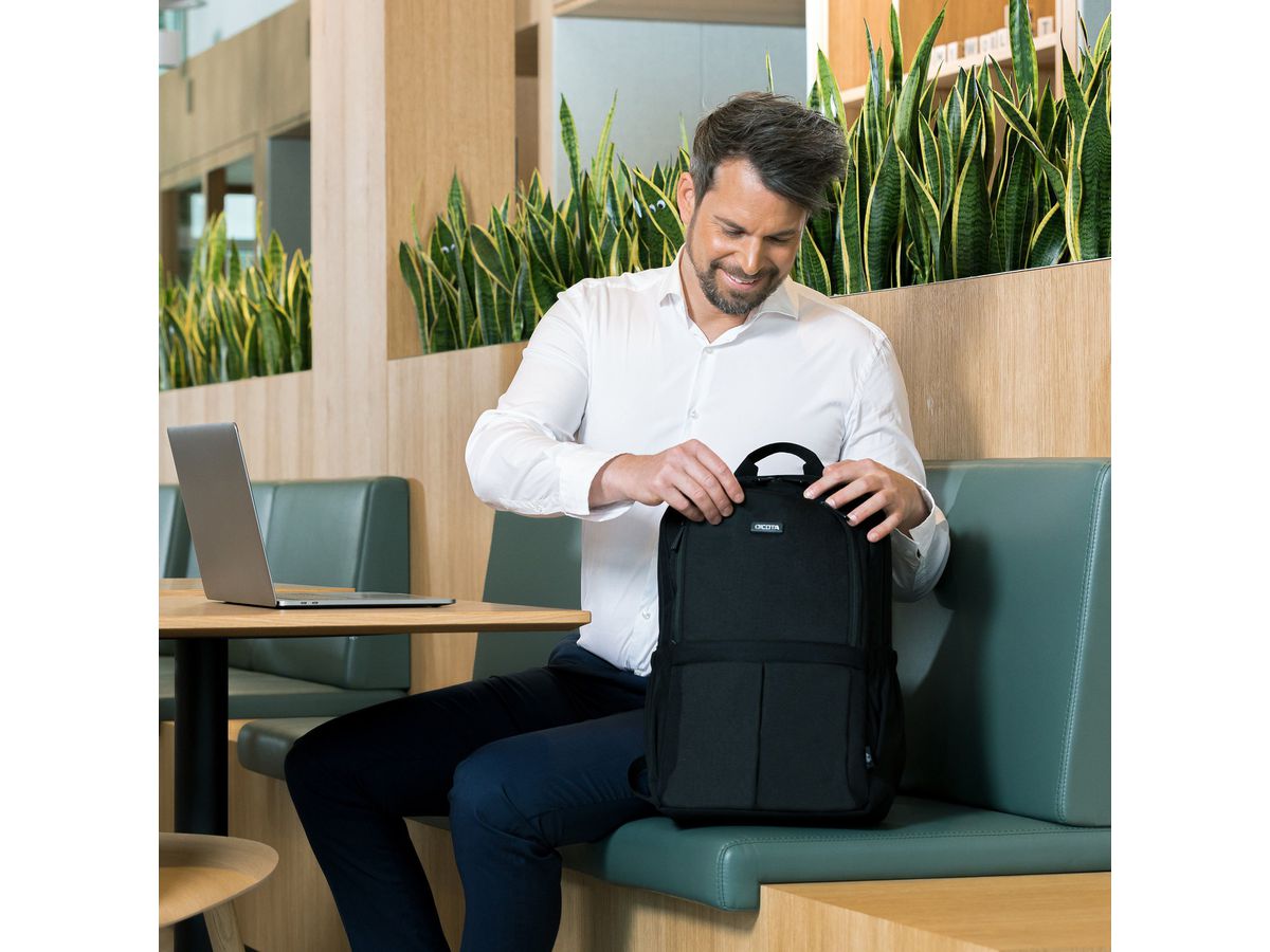 DICOTA Eco Backpack SCALE D31696-RPET 15-17.3 inch Black (7640158668740)