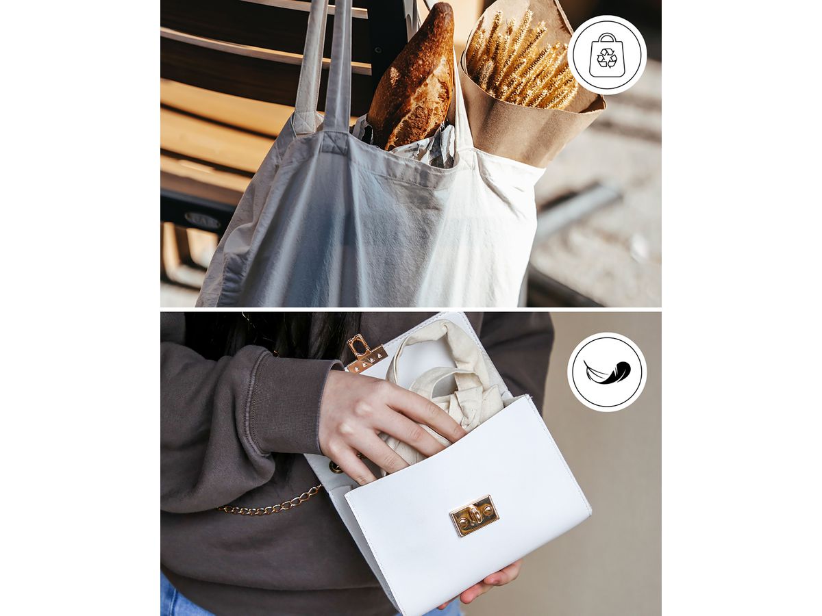 I AM CREATIVE Stofftasche 38x42cm 1212.71 weiss, mit Kurzhenkel (7611983164196)