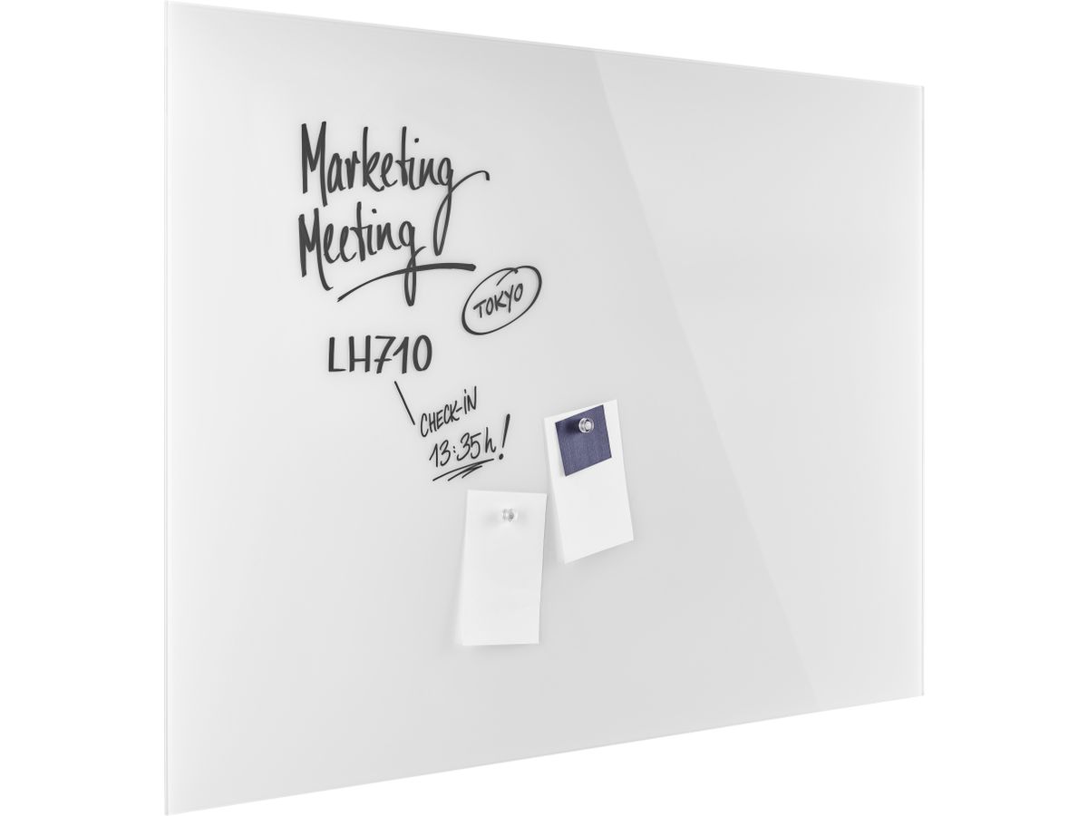MAGNETOPLAN Design-Glasboard 1500x1000mm 13408000 weiss, magnetisch (4013695057163)