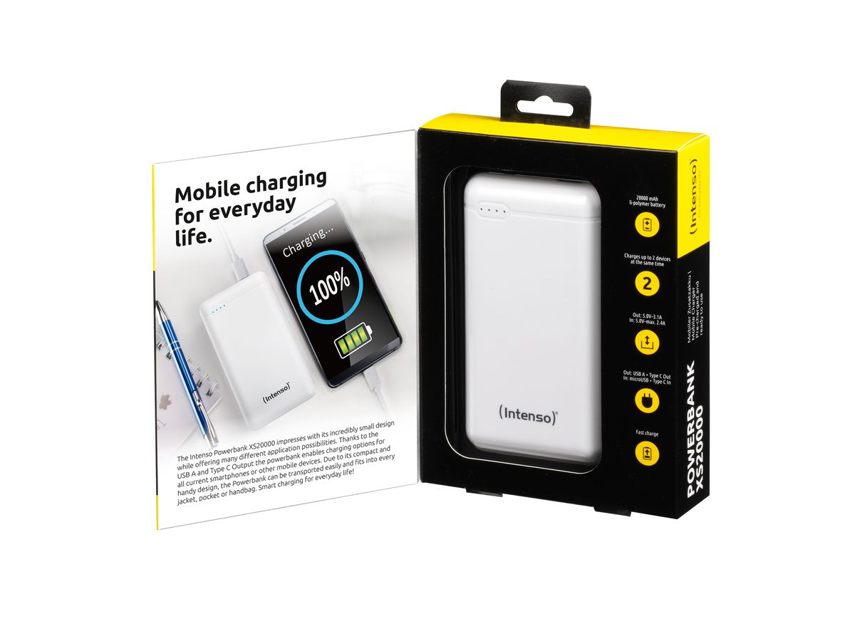 INTENSO Powerbank white 7313552 20000 mAh (4034303029594)