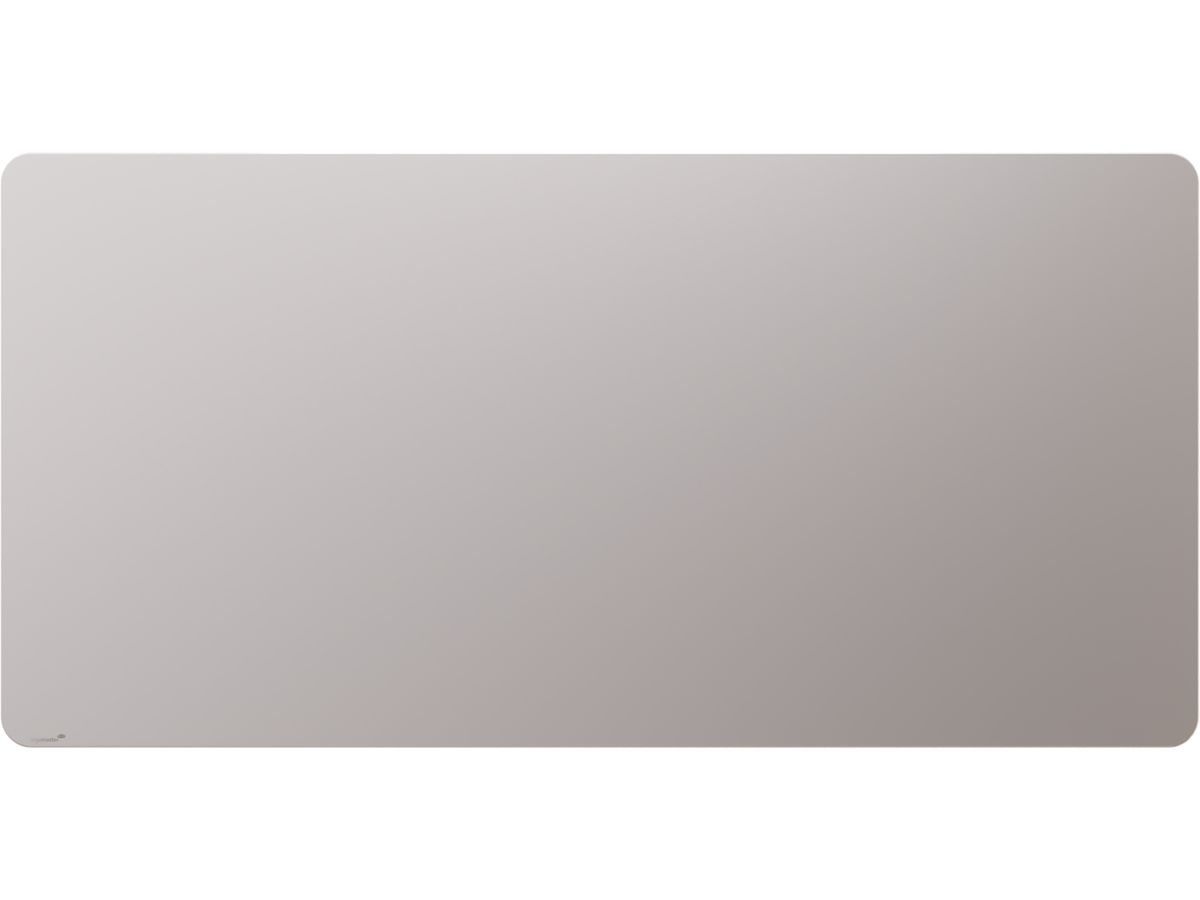 LEGAMASTER Lavagna di vetro 100x200cm 7-104264 opaco, Warm Grey angoli tondi (8713797108164)
