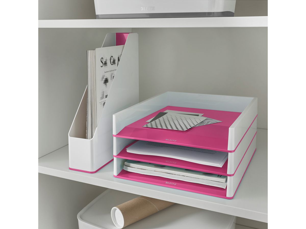 LEITZ Stehsammler WOW A4 53621023 weiss/pink (4002432113637)