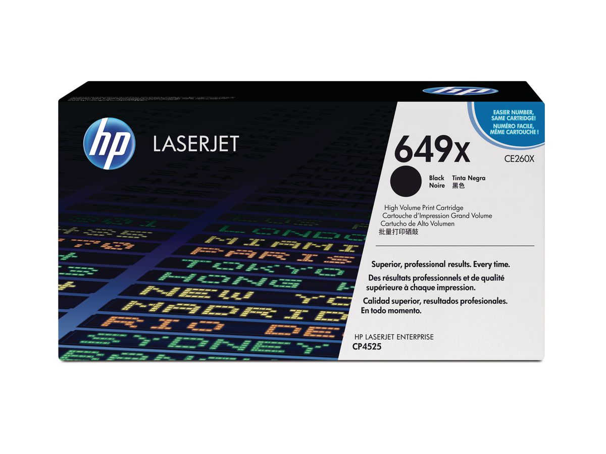 HP Modulo di toner 649X nero CE260X Color LJ CP4525 17'000 pagine (0884420186823)