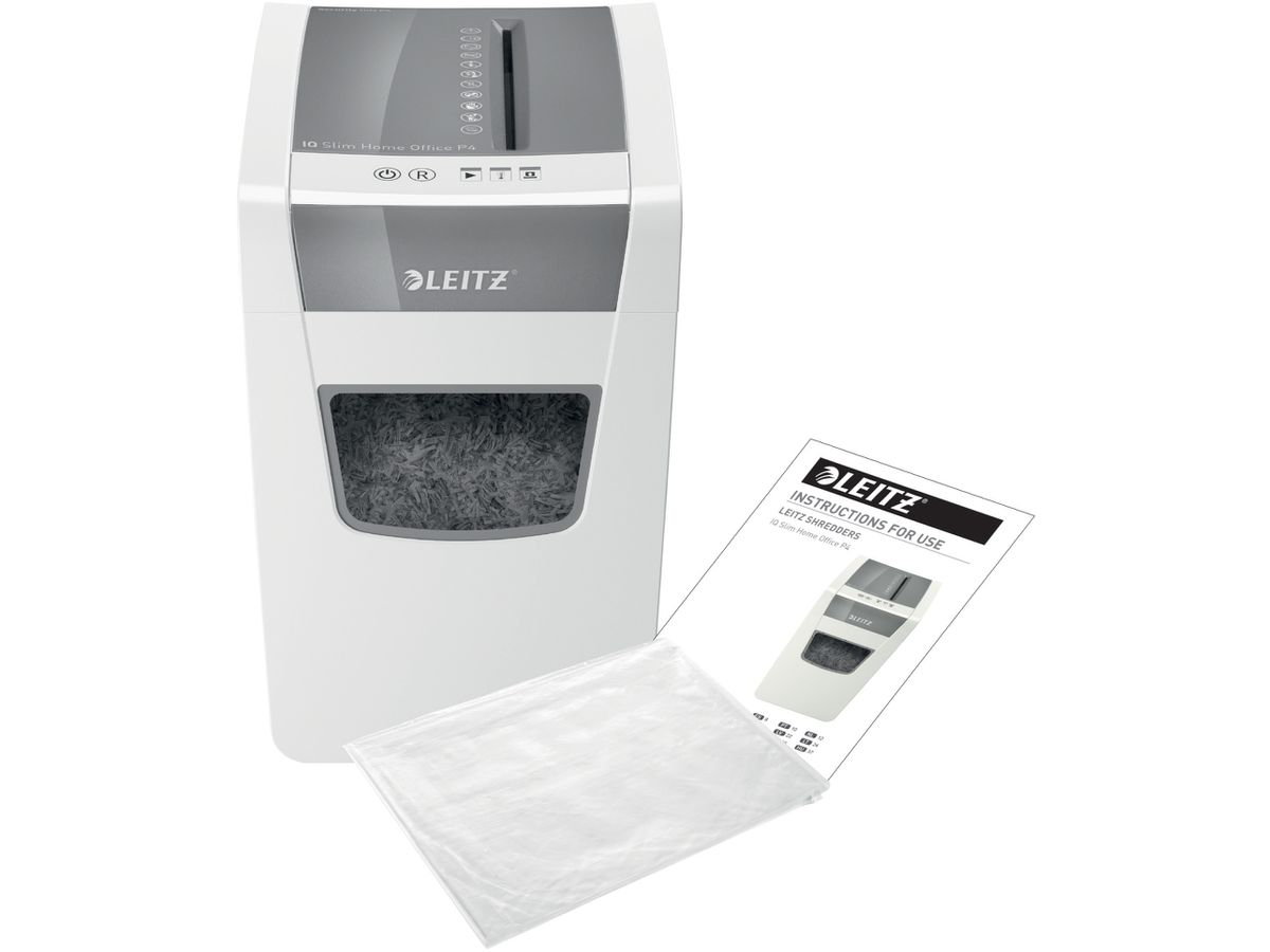 LEITZ Distruggi documenti IQ 8001-00-00 Home Office Slim, P-4, 23lt (4002432118946)