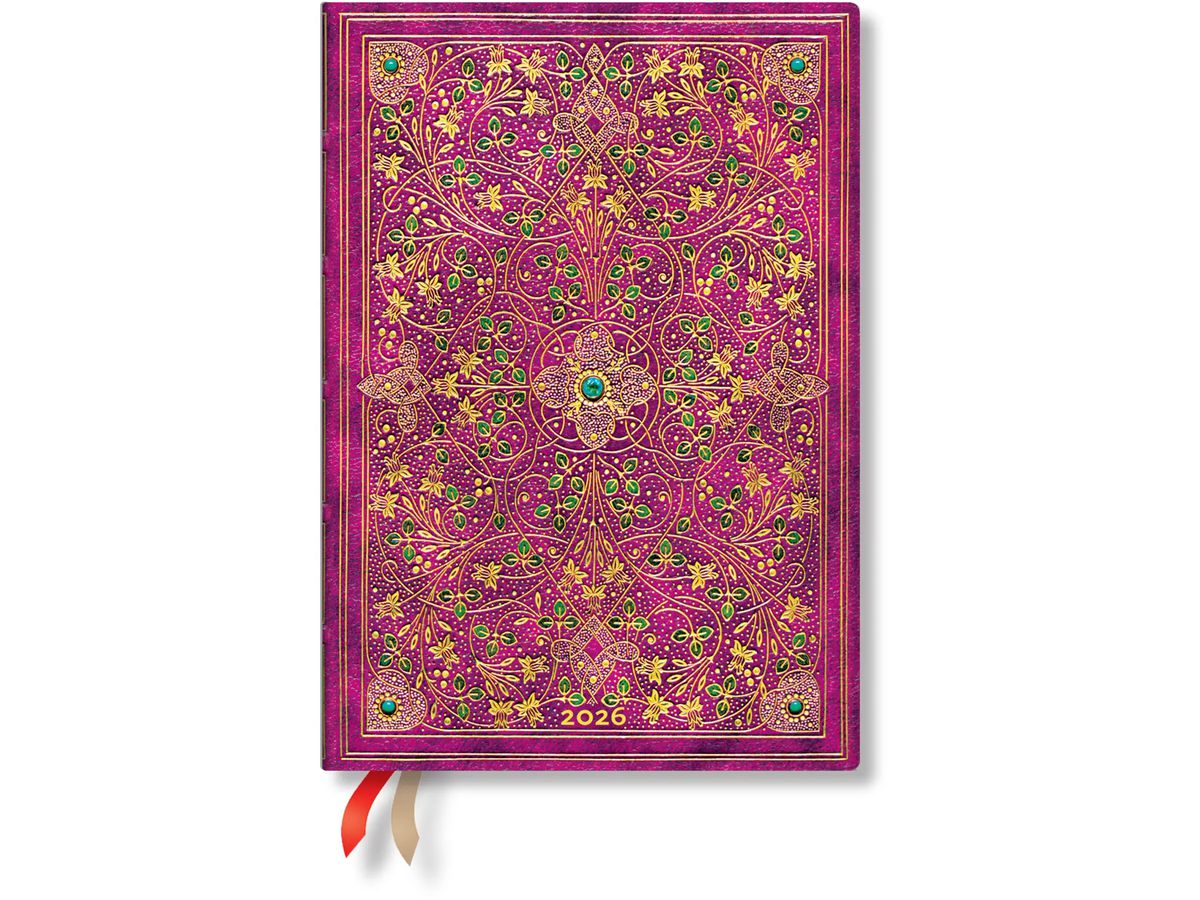 PAPERBLANKS Agenda Diamant. Thron. 2026 FD0682-5 1W/2S HOR Midi SC DE 13x18cm (9780349706825)