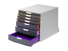 DURABLE Set tiroirs Varicolor 7 760727 gris/multicolore 7 compart. (4005546701943)