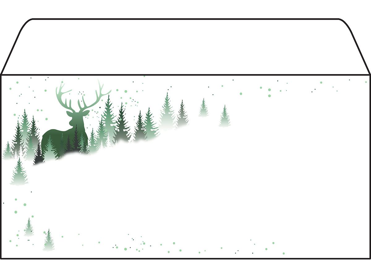 SIGEL Enveloppe Noël 11x22cm DU284 90g,Christmas Forest 25 pcs. (4004360808975)