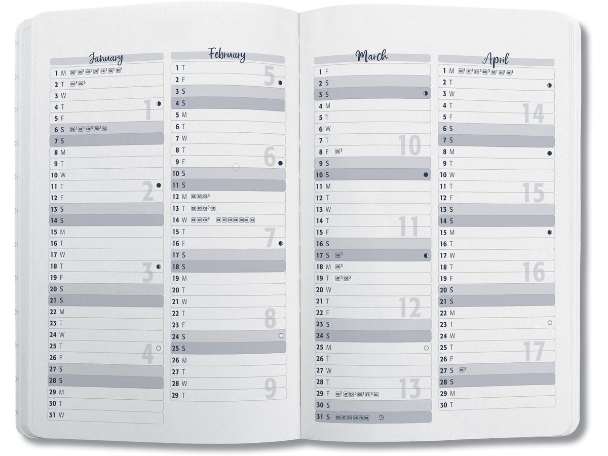 JOLIE Agenda Flair 2026 J6103 1W/2S aqua green ML A5 (4004360775932)