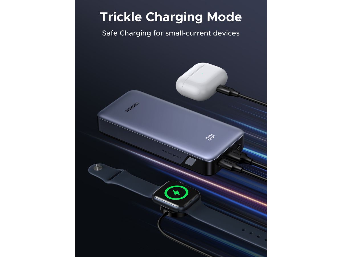 UGREEN Power Bank 20000mAh 30W 55989B Two-way Fast Charging, Grey (6941876268733)
