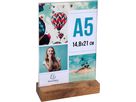 EXACOMPTA Présentoir de table A5 85258D transparent, bois haut (9002493109391)