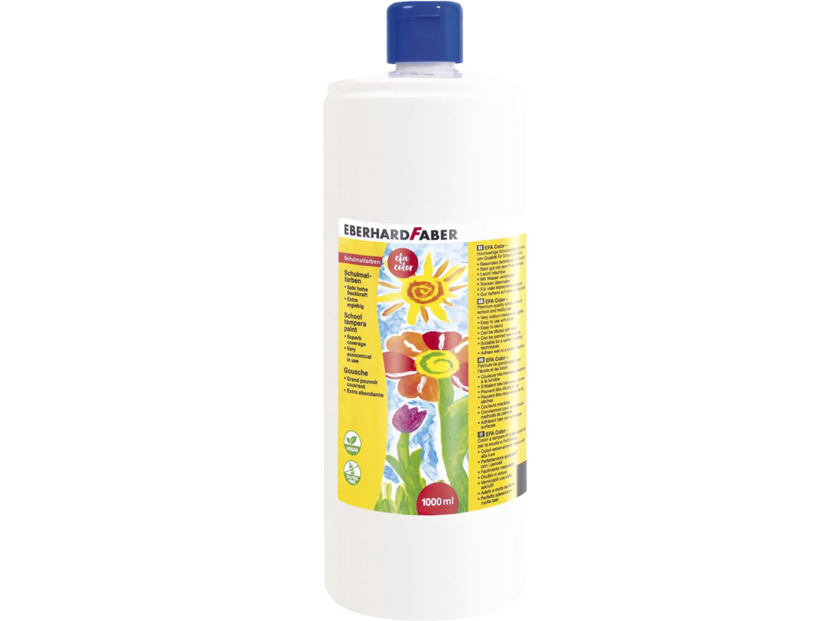 EBERHARD FABER Deckfarbe 1000ml 575001 weiss (4087205750011)