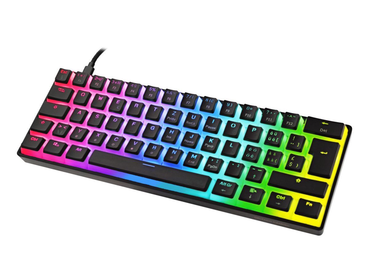 DELTACO TKL Gaming Keyboard v2 RGB GAM-075V2-CH Hot-Swap,CH-Layout,Black (7333048063632)