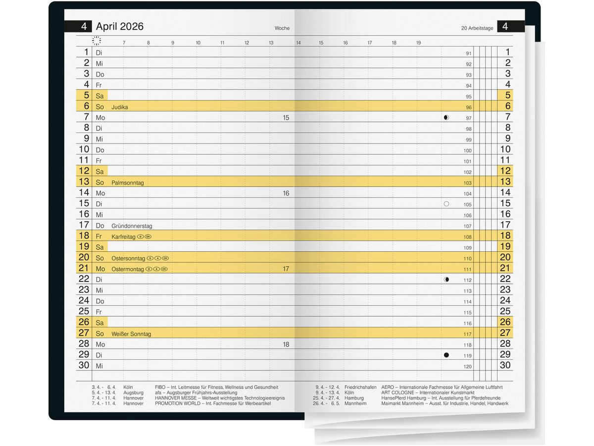 RIDOIDE Miniplanificateur d15 2026 7045472906.26 1M/2P noir AL 8.7x15.3cm (4003273791787)