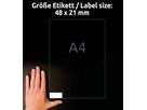 AVERY ZWECKFORM Etiketten 48x21mm 3650 weiss 5200 Stk./100 Blatt (4004182036501)