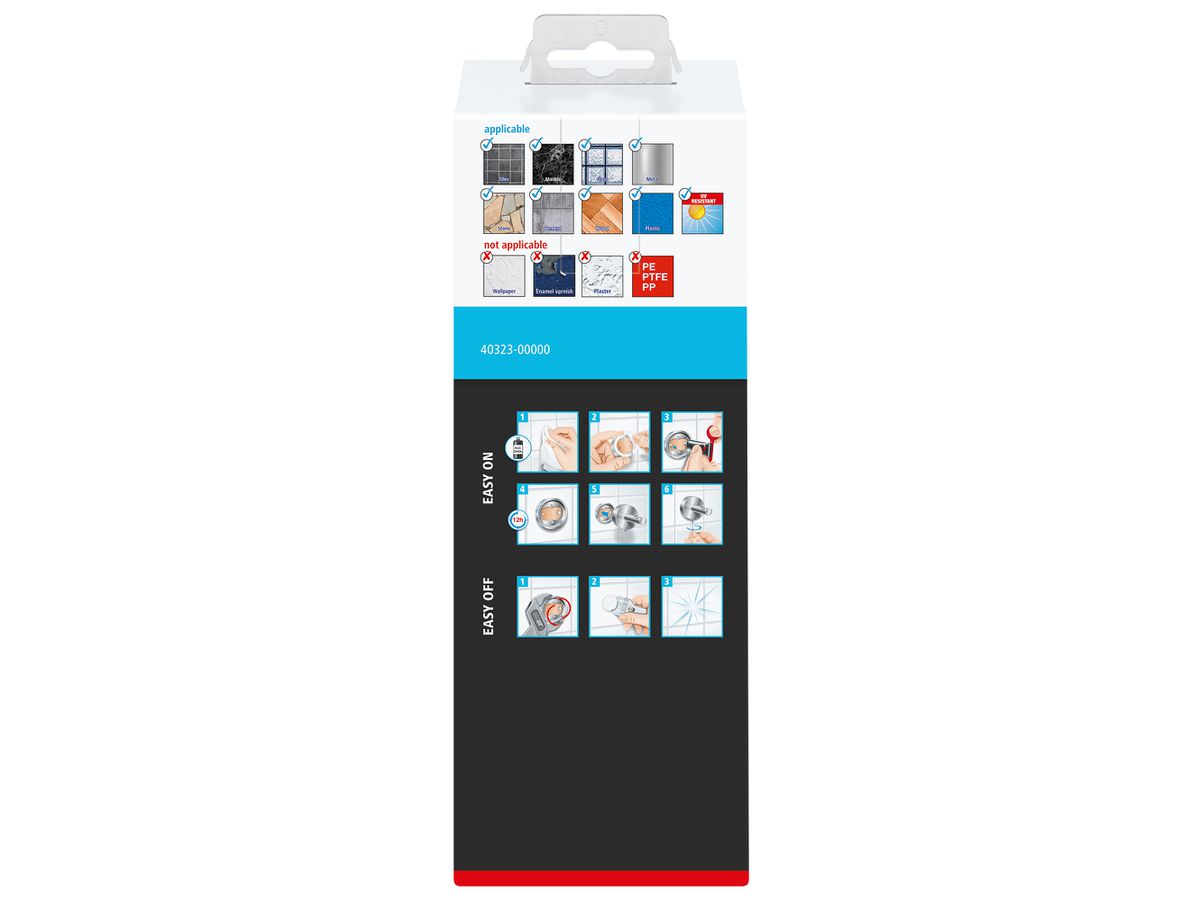 TESA Smooz Seifenspender 40323-00000 chrome, selbstklebend (4042448448415)