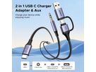 UGREEN Audio Adapter 2-in-1 45009 2xUSB-C, USB-A, 3.5mm (6941876240098)
