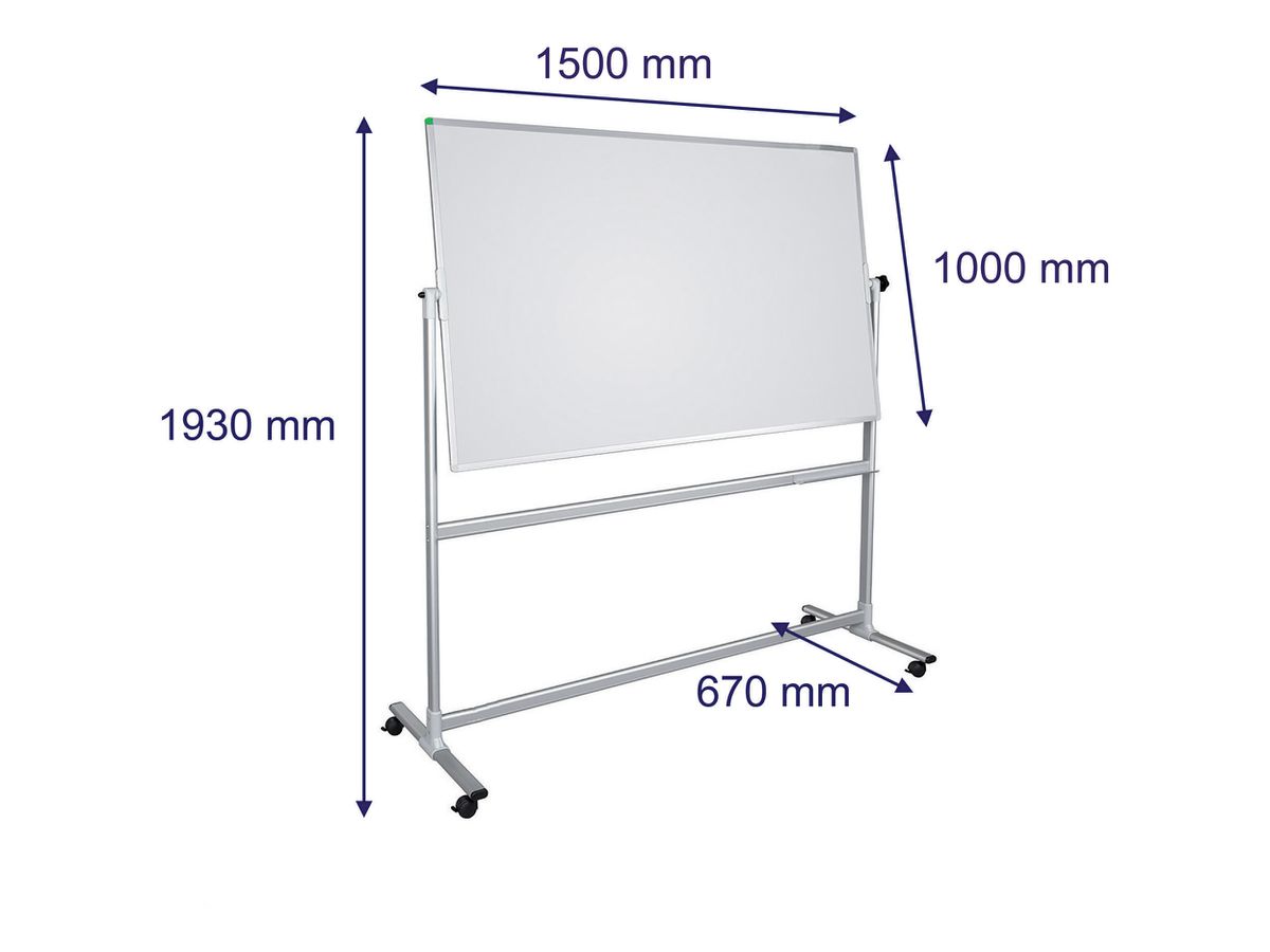 FRANKEN Tableau rotatif pied 150x100cm ST902 U-Act!Line, acier émaillé (4016946223546)
