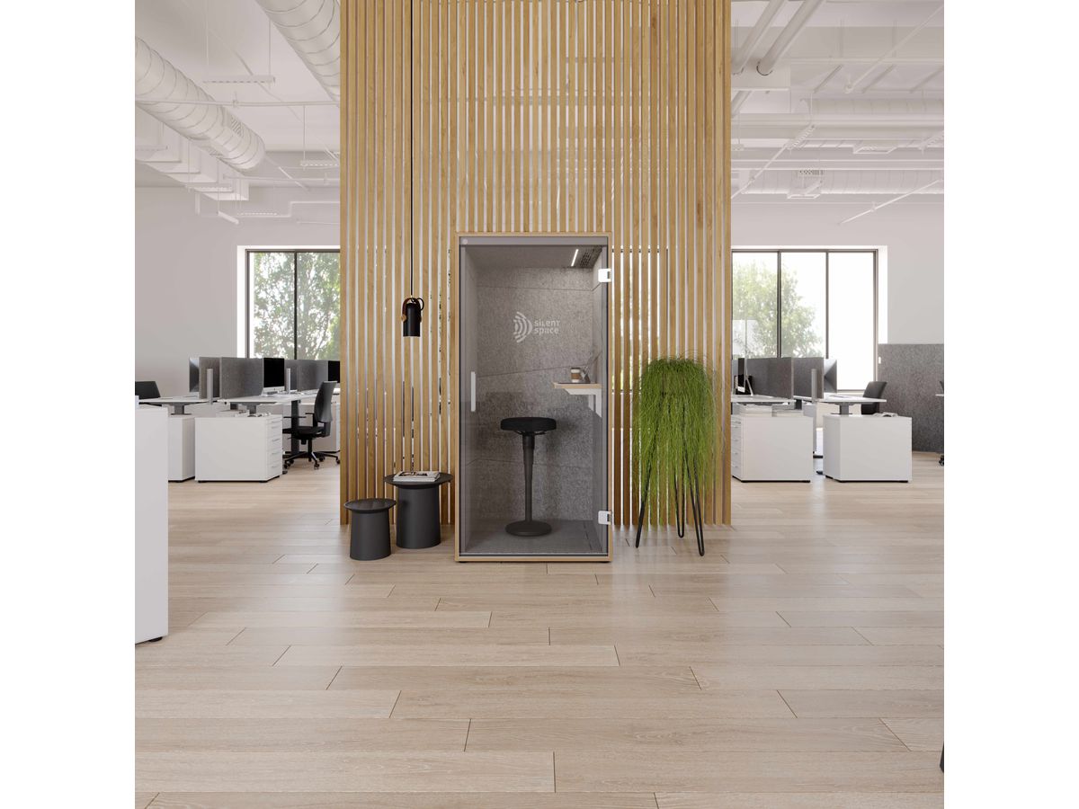 APOLLO MeetingBox Harmony VTBSS1/W/5/T bianco/grigio 103x100x217cm (4032062320952)