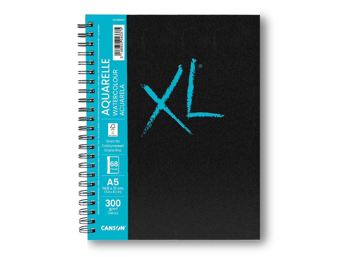 CANSON XL Aquarell Book A5 31200L013 68 fogl., bianco, 300g (3148950043375)