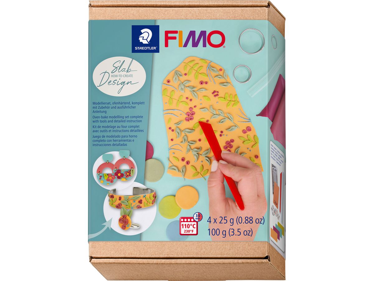 FIMO Modellierset 4x25g 8025HTC3 Slab Design (4007817151853)