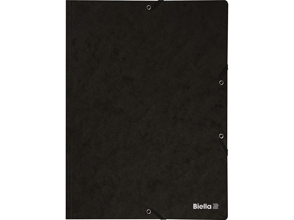 BIELLA Gummibandmappe A4 17840102U schwarz,355gm2 200 Bl. (7611365329151)
