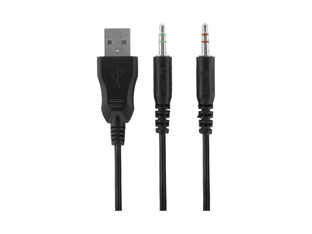 DELTACO Stereo Gaming Headset DH310 GAM-030 with LED, black (7333048031341)