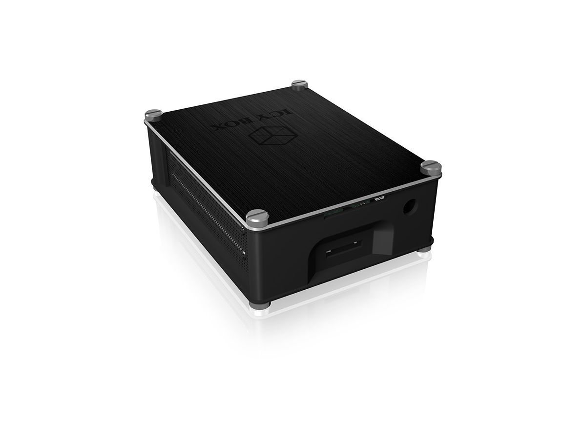 ICY BOX Gehäuse für Raspberry Pi 4, IB-RP110 Alu. Cover und Seitengitter (4250078169895)