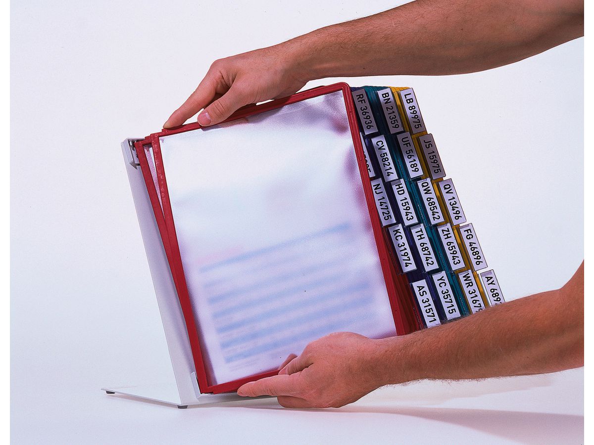 DURABLE Displaysystem VARIO Table 20 569900 farbig, mit 20 Sichttafeln A4 (4005546501031)