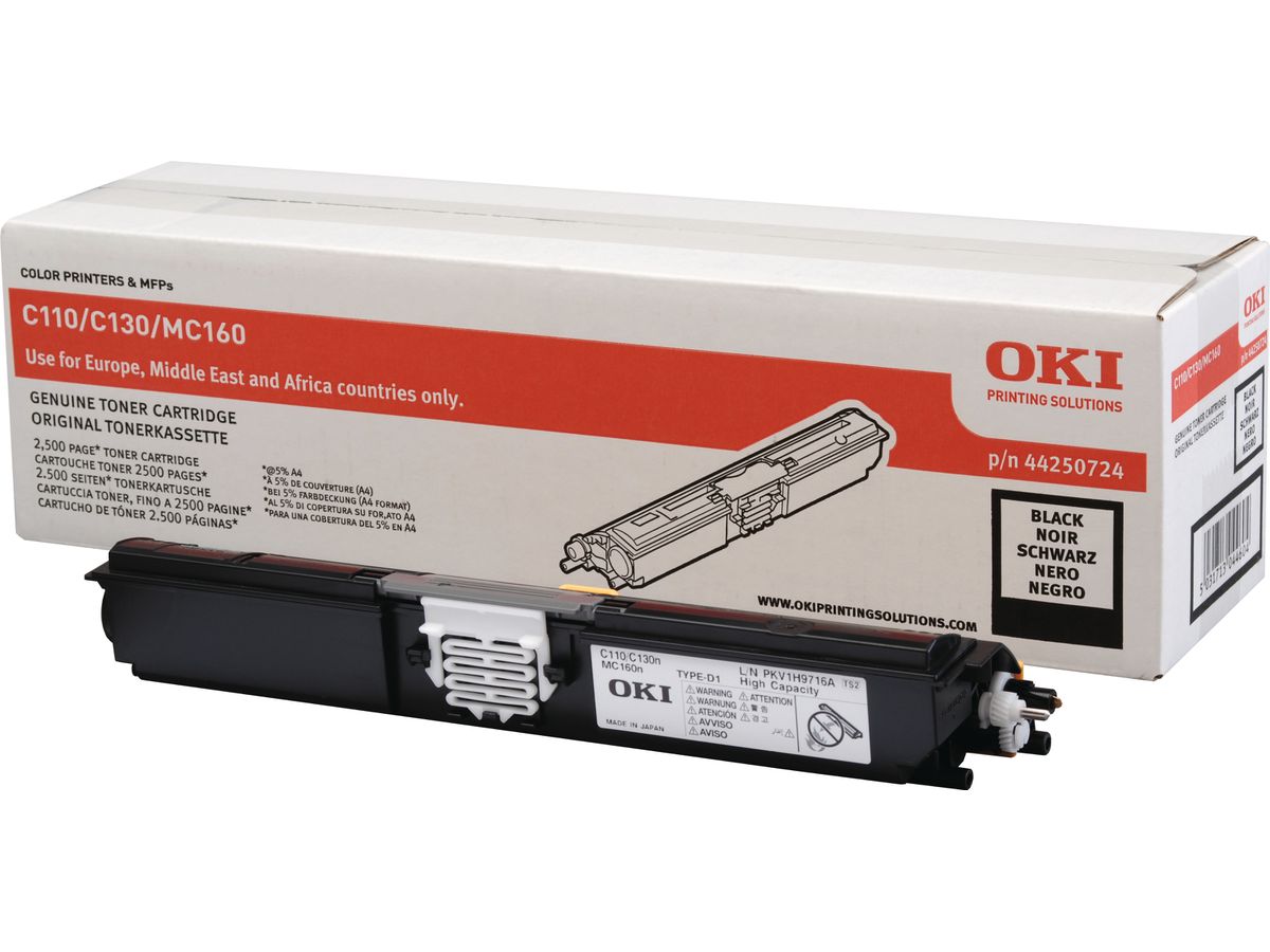 OKI Toner HY schwarz 44250724 C110/C130 2500 Seiten (5031713044604)