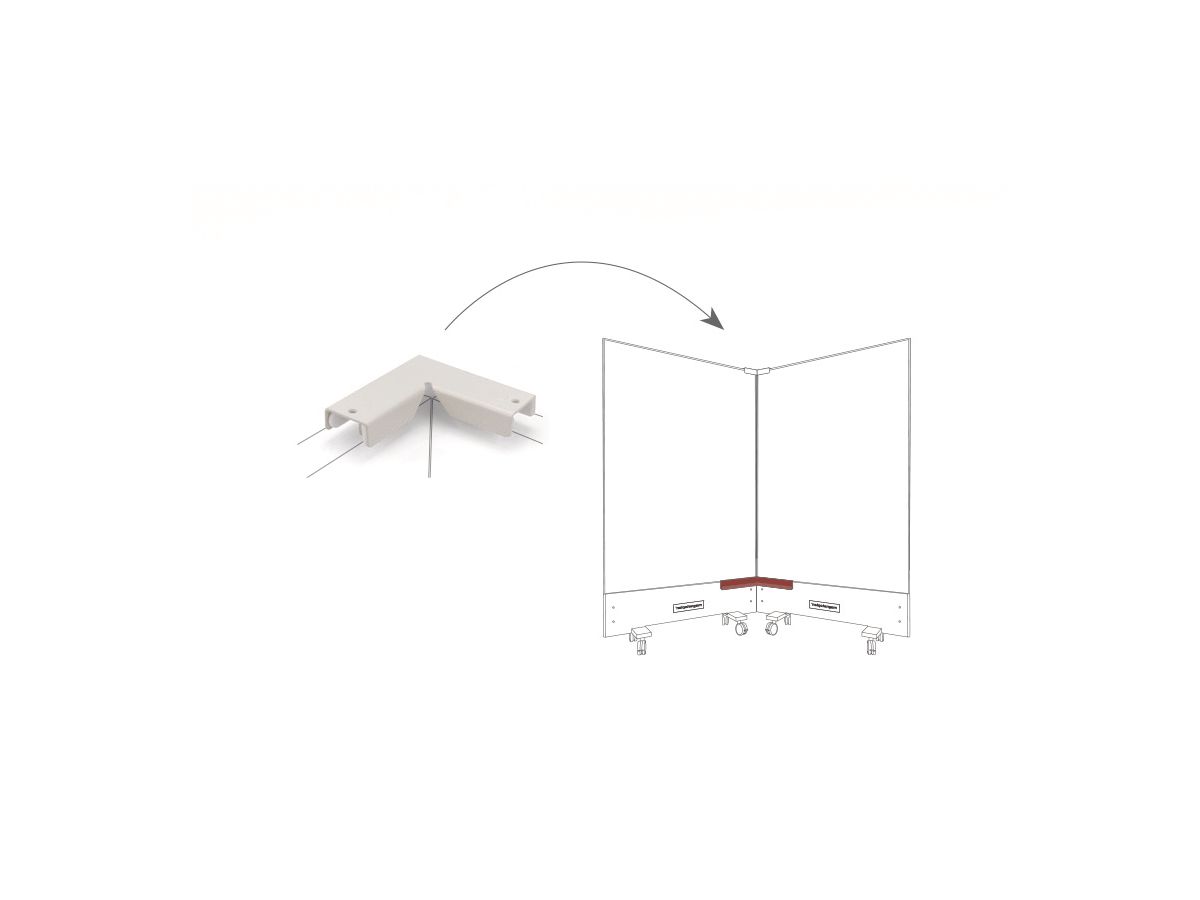 MAGNETOPLAN Top-Connector double corner 1146097 bianco, per Infinity Wall (4013695061078)