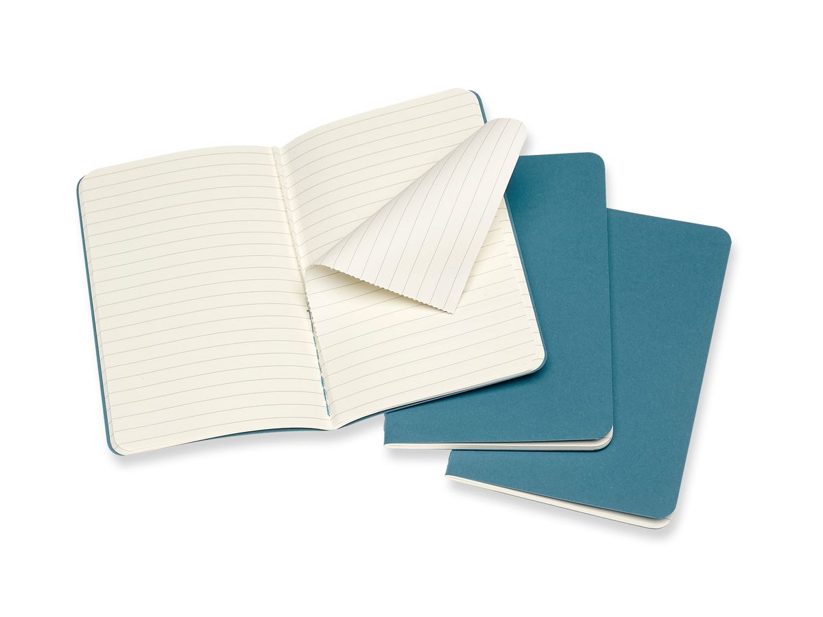 MOLESKINE Taccuino cartone 3x P/A6 629582 rigato, vivid blu, 64 pagine (8058647629582)