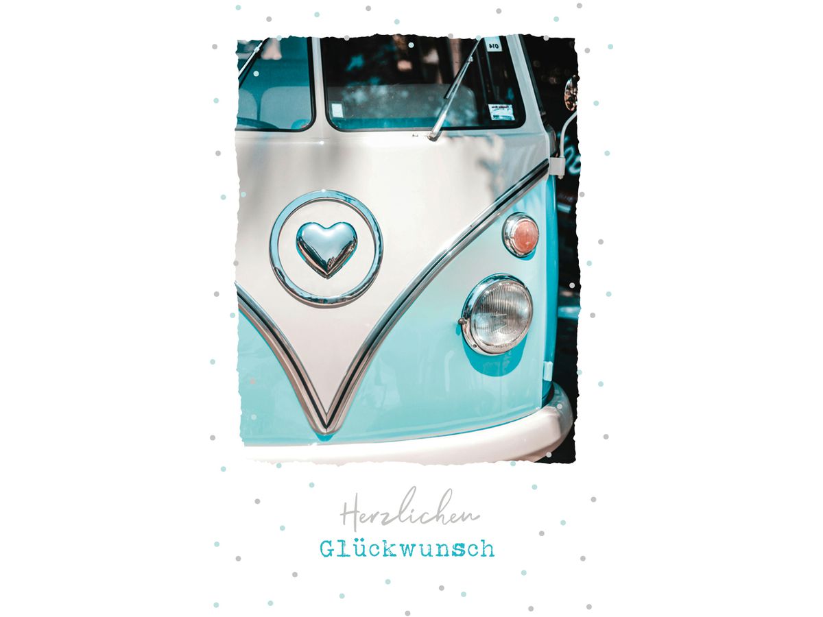 ABC Biglietto d'auguri B6 52264 Bus con un cuore (7611119211992)