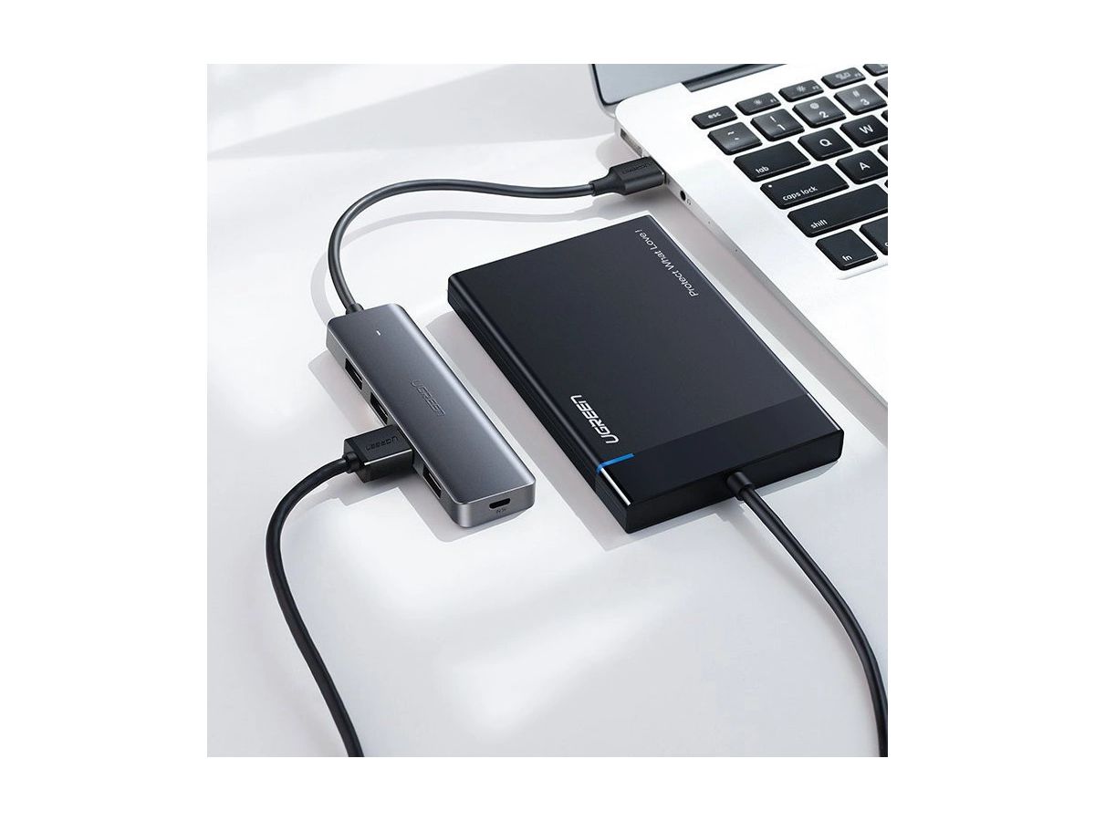 UGREEN USB 3.0 Hub 4-Port 50985 with USB-C Power Supply (6957303859856)
