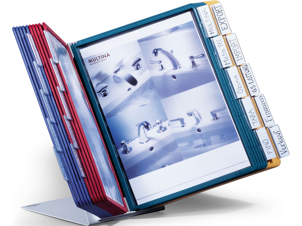 DURABLE Displaysystem VARIO Table 20 569900 farbig, mit 20 Sichttafeln A4 (4005546501031)