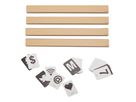 SECURIT Buchstabenleiste, Set 1m LES-TE-100 teak 2.5x100x1cm (8719075283110)