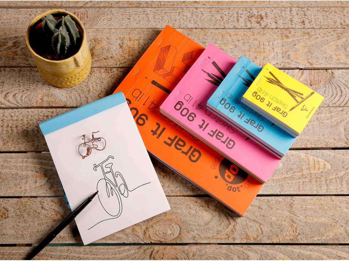 CLAIREFONTAINE Skizzenblock Graf it A4 96623C Sortiert 80 Blatt (3329680966237)